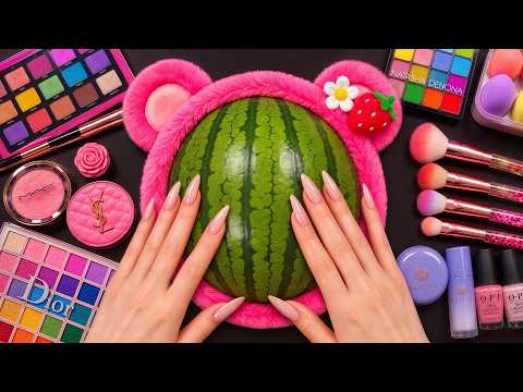 ASMR Makeup on Watermelon (No Talking)