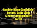 Gambito-Dama-Cambridge-Springs: Dante Lopez (2205) vs William Iturry (2210)