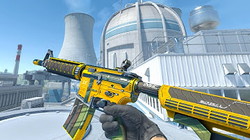 CS2 MADE THIS SKIN CLEAN 🔥🔥- Inspecting M4A4 BUZZ KILL in CS2 Ingame