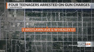 Four teens arrested for gun offenses during weekend incident in Champaign