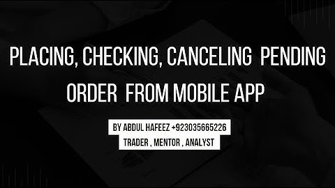 How to place pending order? How to check & modify or cancel it? Mobile app | Pakistan Stock Exchange