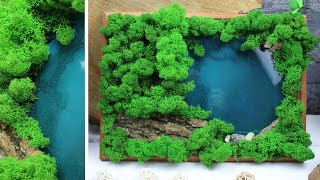 Картина из мха «Лесной прудик» своими руками (как сделать панно из мха) | DIY от Eva-Konfetti
