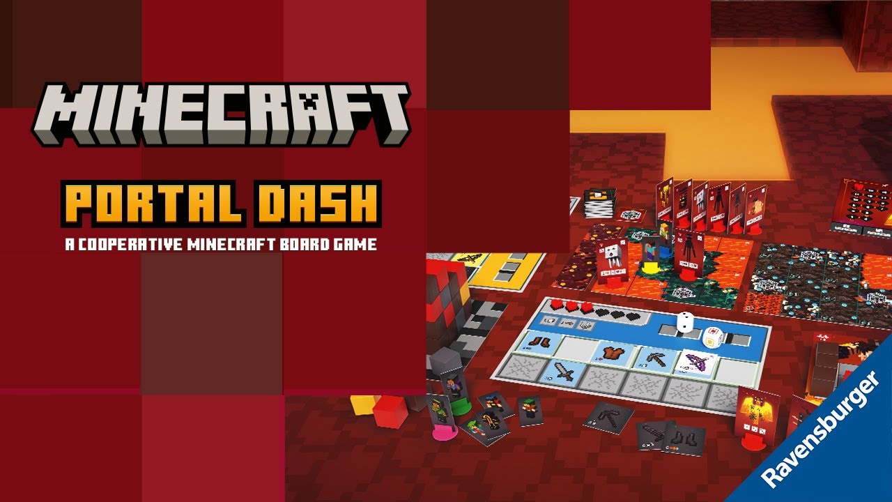 Ravensburger – Minecraft Portal Dash – Das Brettspiel ⚔️🏹⚒️🧱🏠 - YouTube
