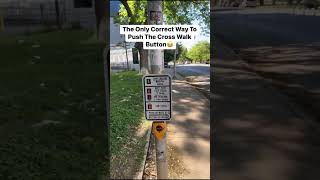 The Only Correct Way To Push The Cross Walk Button😂