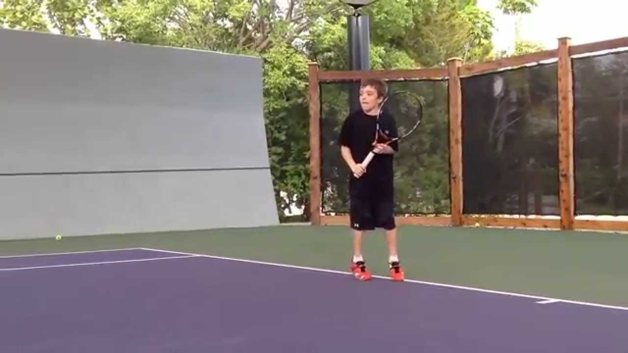 Slow Motion One Handed Backhand Junior Tennis YouTube