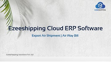 EXPORT AIR -  Ezeeshipping Cloud ERP Software 2024