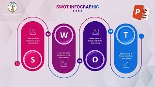 كيفية أنشاء مخطط انفوجرافيك لمخطط SWOT احترافي في برنامج بوربوينت