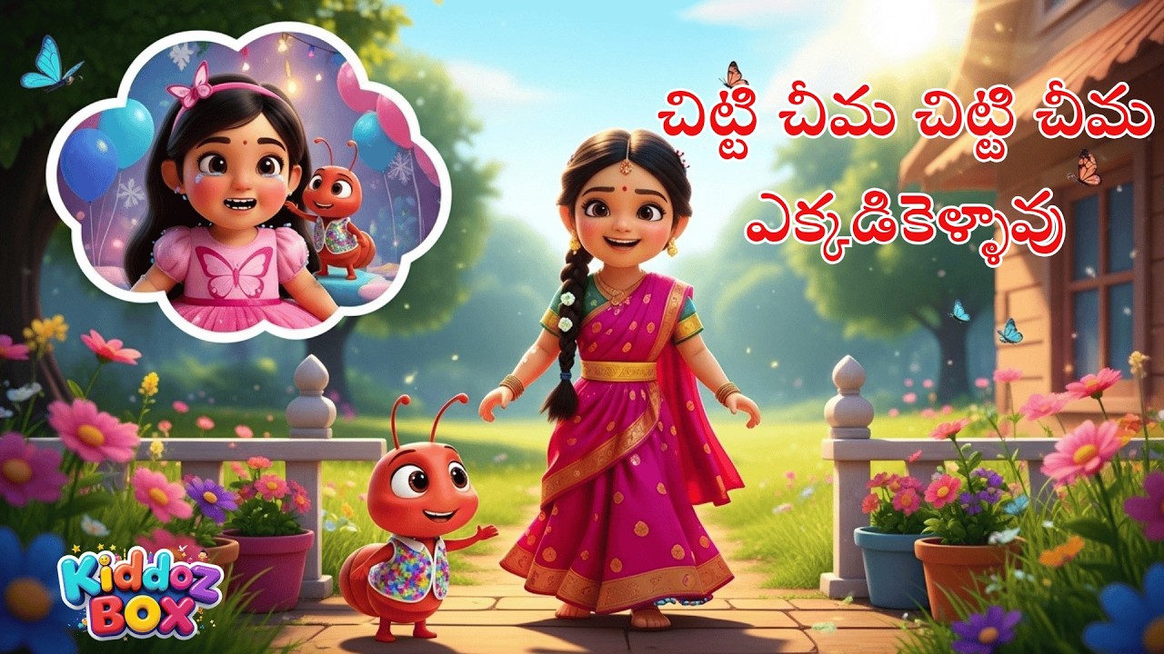 Chitti cheema chitti cheema | చిట్టి చీమ చిట్టి చీమ | Telugu Rhymes for 