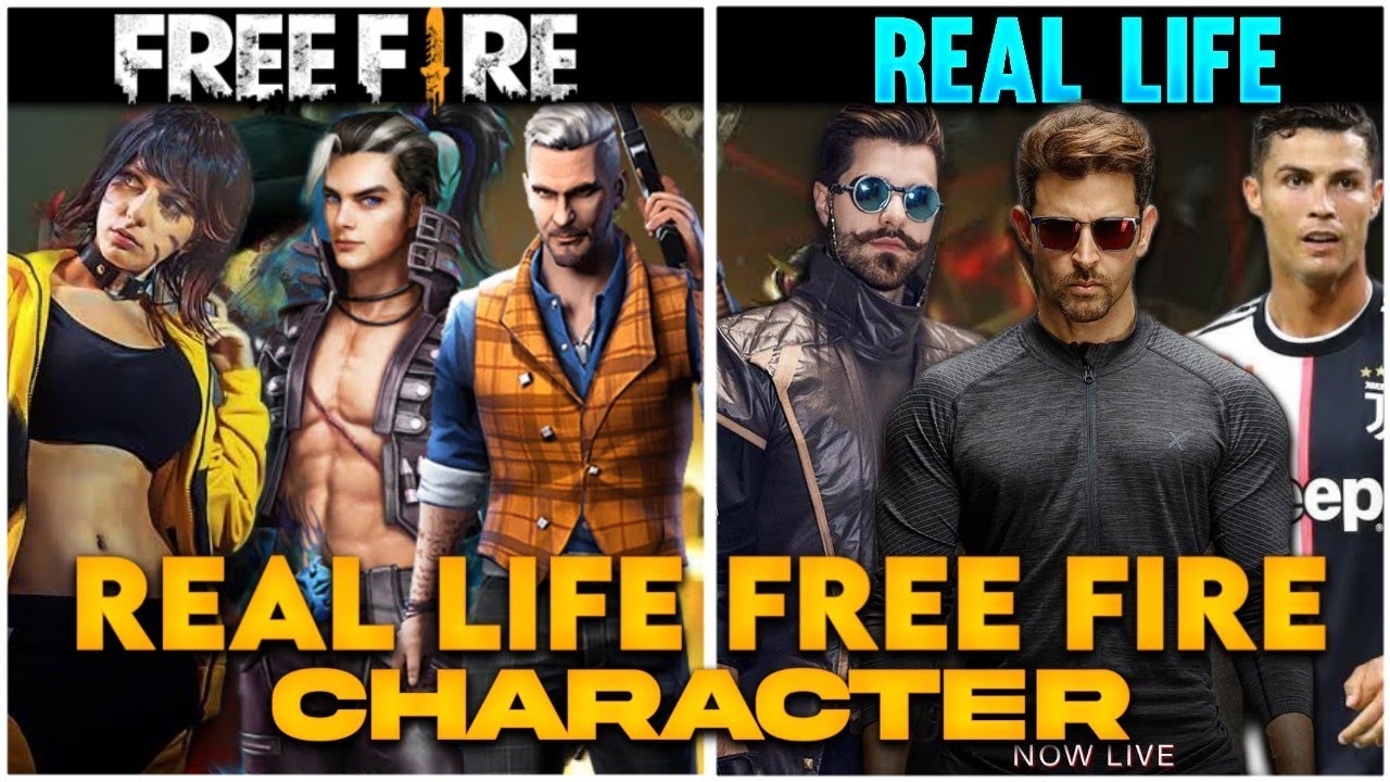 Free Fire Characters In Real Life 2021|| TOP 10 FREE FIRE ...
