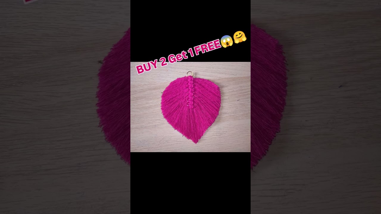 Macrame Leaf keychains🤩 Order now🛒 #macrame #handmade #diy #shortvideo #shortsvideo #short #shorts