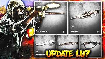 COD WW2 1.07 PATCH NOTES - 5 NEW FREE DLC WEAPONS (STEN, GEWEHR 43, + MORE) WWII WINTER SIEGE UPDATE