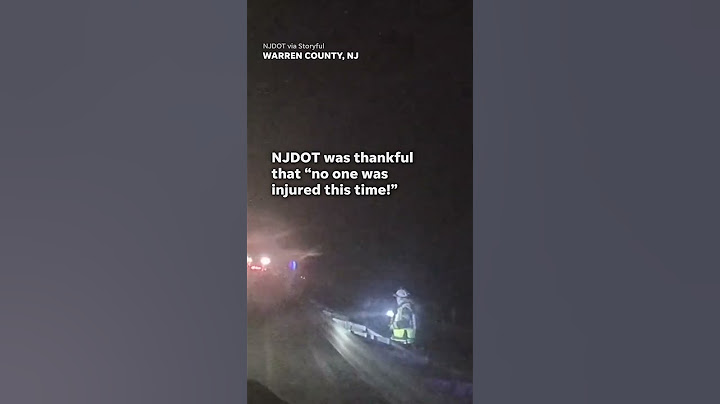 Semi-truck crashes into police vehicles on New Jersey highway #Shorts