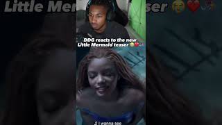 DDG reacts to the new Little Mermaid trailer 🧜🏽‍♀️ #ddg #hallebailey #viral #trending #shorts