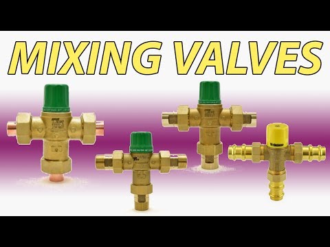 Mixing valve options in plumbing and radiant/heating applications