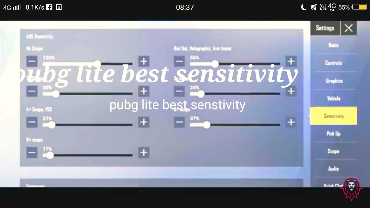 pubg lite sensitivity by insane Lion 