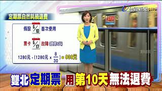 雙北定期票用第10天不退費?北捷澄清