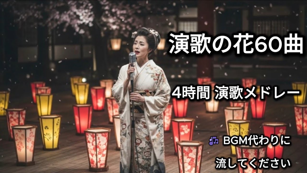 演歌の花60曲｜4時間名曲メドレー｜心にしみる癒しの演歌集 - YouTube