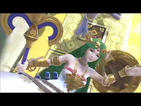 スマブラSP　パルテナ（ふらふら表情）にロックマンの掴み