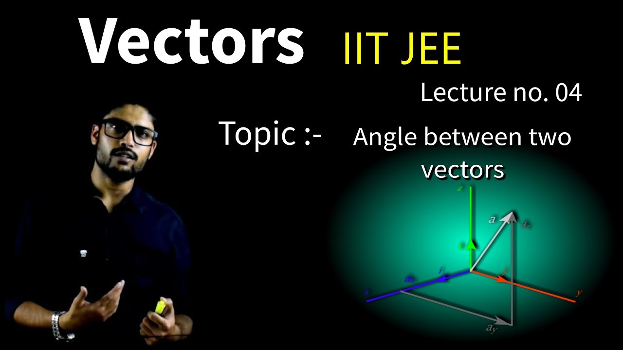 4) vectors |Angle between two vectors. | IIT JEE / NEET | Physics ...