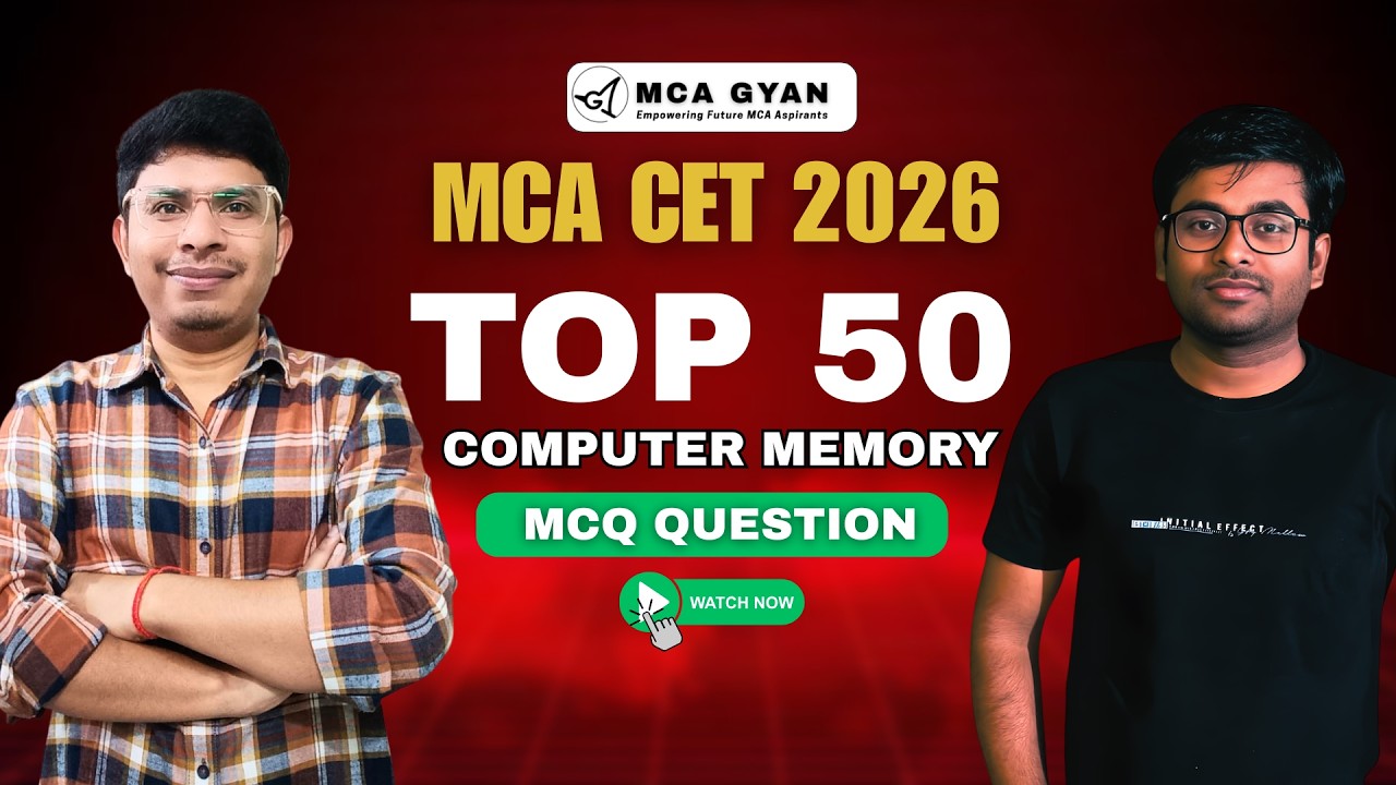 MAH MCA CET 2026 | Computer Memory Top 50 MCQ Questions with Answers 🚀 | Most Important for Exam