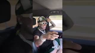 6ix9ine Vibing In A Car With YailinLaMasViral