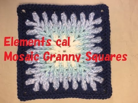 Elements Cal ﾓｻﾞｲｸｸﾞﾗﾆｰｽｸｴｱ Mosaic Granny Squares の編み方 Youtube