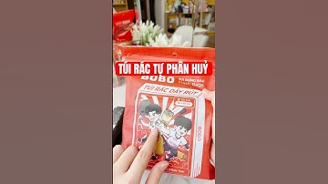 Túi rác tự phân huỷ có quai xách không lo bẩn tay cực kỳ dẻo dai, không rách, không rò rỉ nước