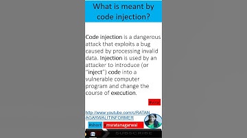 What is meant by code injection | ratan agarwal it informer