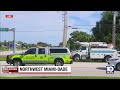 1 hospitalized after car crashes into pole in northwest Miami-Dade