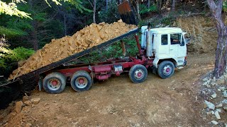 Hauling Rock with My 12-Wheel V8 Dump Truck – Widening the Mountain Driveway