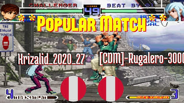 @kf2k2pls: Krizalid_2020_27 (PE) vs [CDM]-Rugalero-3000 (PE) [KOF 2002 Plus kf2k2 Fightcade] Jul 16