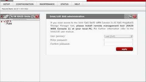 Create a Hardware RAID Disk