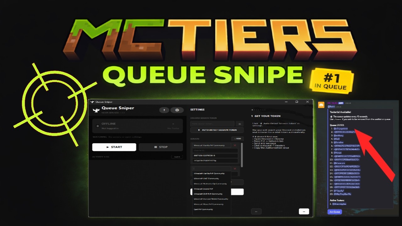Easiest Method To Join MCTiers Queue! (Queue Sniper) Bot Showcase ...