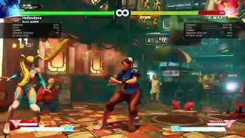 SFV Chun Li 55hit combo