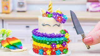 Beautiful Miniature Colorful Cake 🌈 Miniature Rainbow KITKAT Chocolate Cake Decorating Ideas