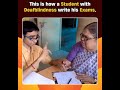 This is how a student with Deafblindness wrote his exams