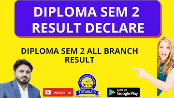 DIPLOMA SEM 2 GTU RESULT DECLARE || SEM 2 GTU ALL BRANCH || REGULAR || GTU RESULT