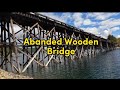 Abandoned wooden trestle bridge vancouver island