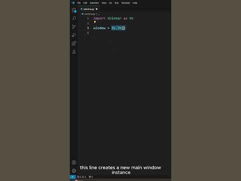Window Using Tkinker Python #shorts - YouTube