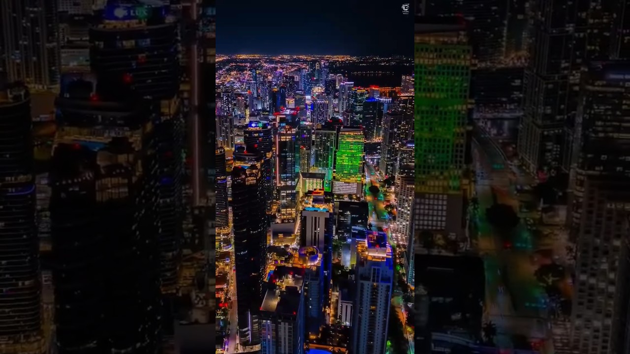 Miami city Drone View 2025 | Stunning City Lights. 