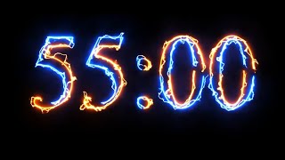 55 Minute Timer - 3300 seconds Timer - Clean & Simple [ELECTRIC]