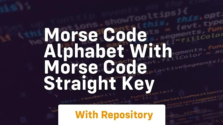morse code alphabet with morse code straight key