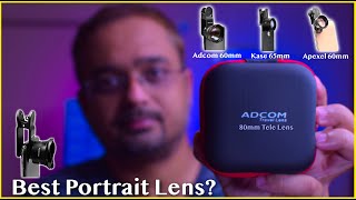 Best Mobile Lens for Portrait - Adcom 80mm Zoom Vs. Apexel Vs. Kase