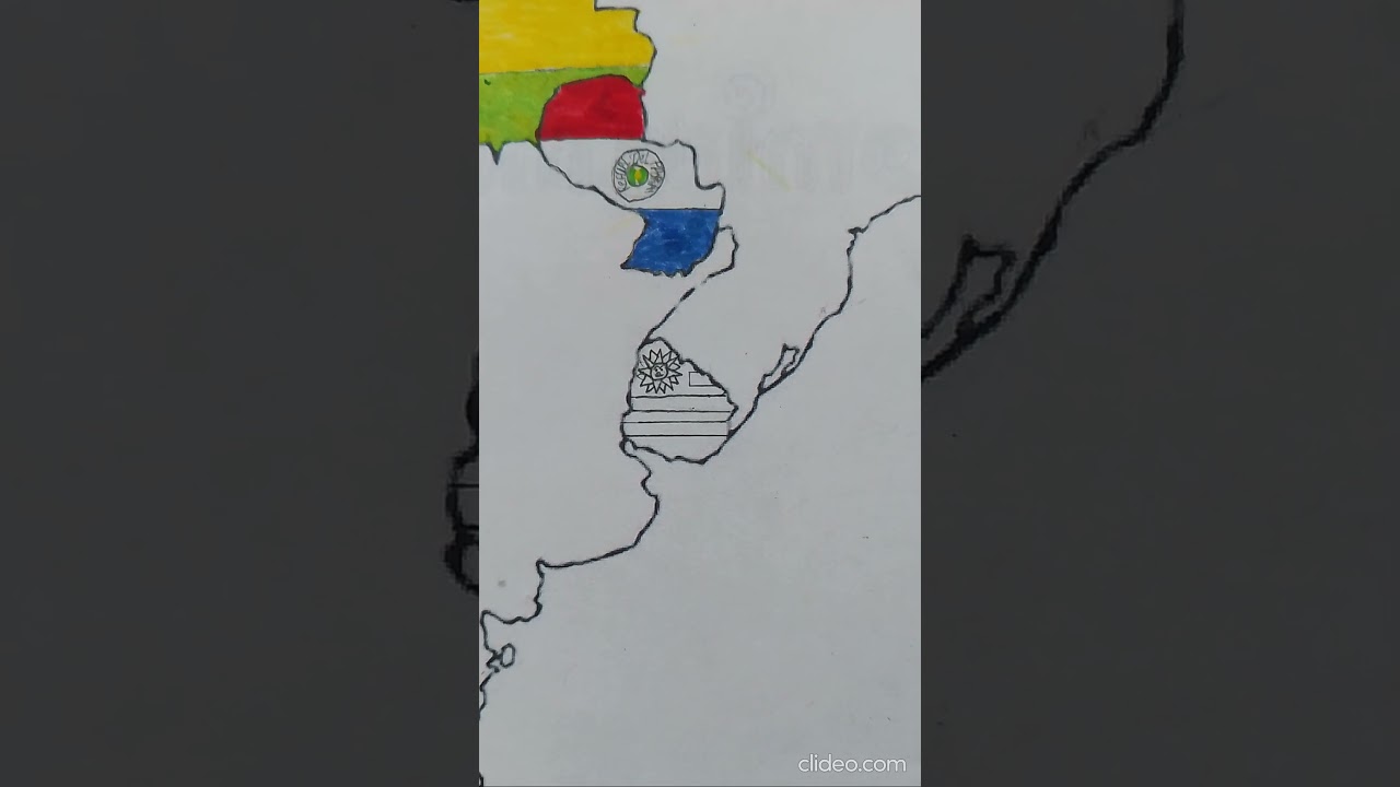 Рисую Уругвай 🇺🇾 на карте Южной Америки 