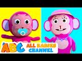 All Babies Channel | Monkey Finger Family | 3D Nursery Rhymes