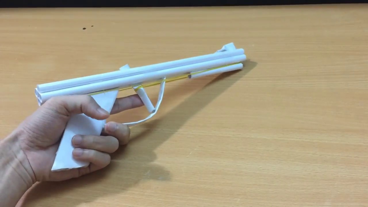 Wie kann man ein pistole aus papier machen - YouTube