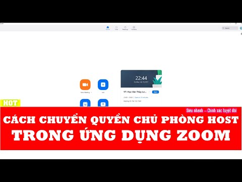 Video Cách chuyển quyền chủ phòng - Host trong Zoom Meeting - youtube