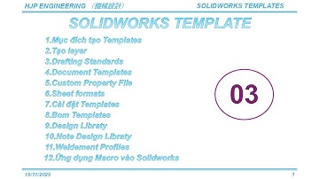 SOLIDWORKS-[機械設計] Tạo Template Solidworks (Link 3D→Drawing, Sheetformats, Bomlist)-03