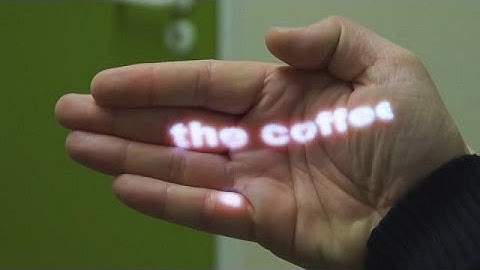 Projection projects puts texts and emails on the tips of your fingers