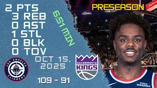 Kobe Brown Player Full High Lowlights Vs Kings 15 10 2025 Nba Preseason Game